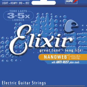 ELIXIR Cordes Electriques Nanoweb Jeu Light-Heavy 10-52