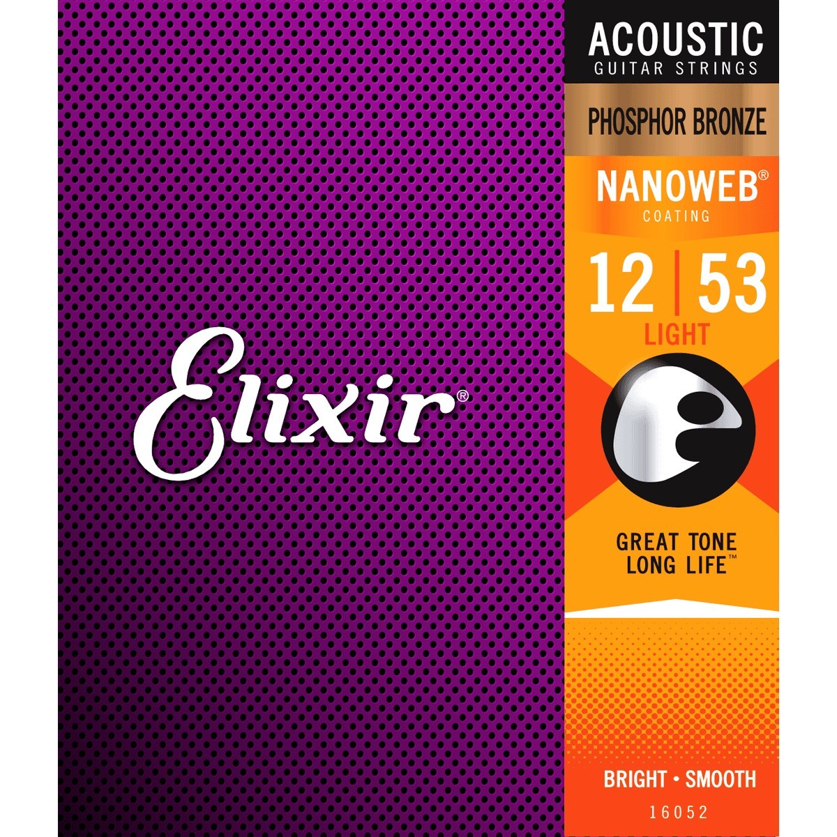 ELIXIR Cordes Acoustiques Nanoweb Phosphor Bronze Jeu Light 12 53