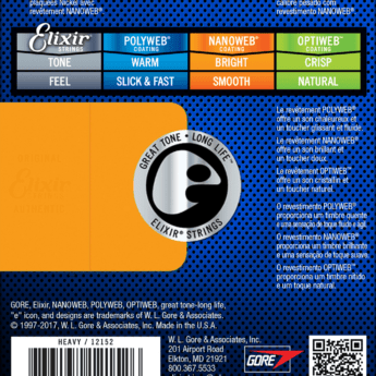 ELIXIR Cordes Électriques Nanoweb Jeu Heavy 12-52