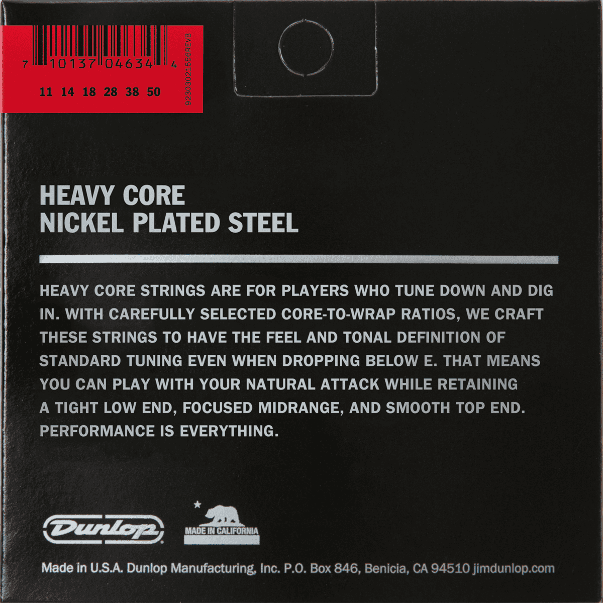 DUNLOP Cordes Electriques Heavy Core Jeu Heavier 11-50 - CDU-DHCN1150-2-B DUNLOP Cordes Electriques Heavy Core Jeu Heavier 11-50