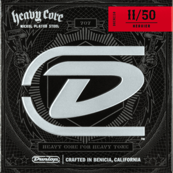 DUNLOP Cordes Electriques Heavy Core Jeu Heavier 11-50