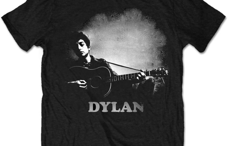 T-shirt BOB DYLAN Guitar And Logo