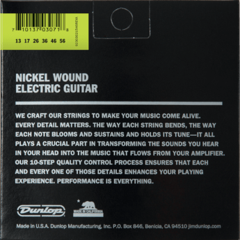 DUNLOP Cordes Electriques Nickel Plated Steel Jeu Extra-Heavy 13-56