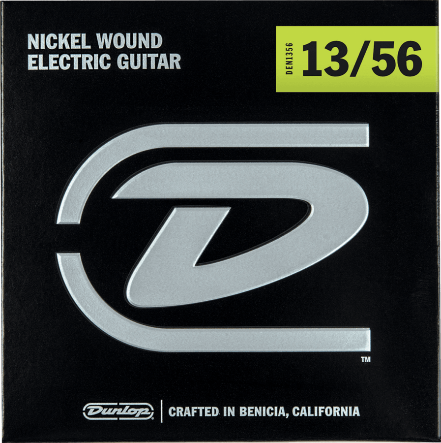 DUNLOP Cordes Electriques Nickel Plated Steel Jeu Extra-Heavy 13-56