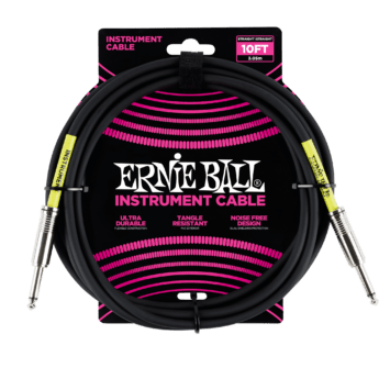 ERNIE BALL Cable Instrument Classic Jack/Jack 3,05 M Noir