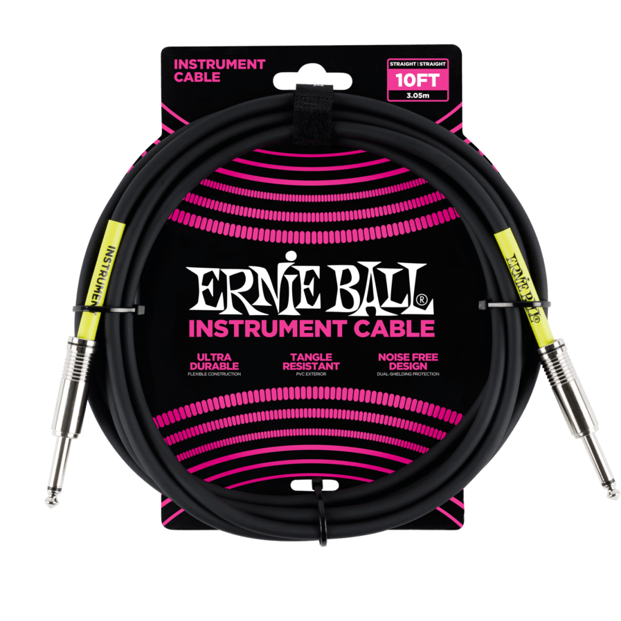 ERNIE BALL Cable Instrument Classic Jack/Jack 3,05 M Noir