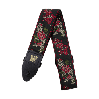 ERNIE BALL Sangle Jacquard Red Rose