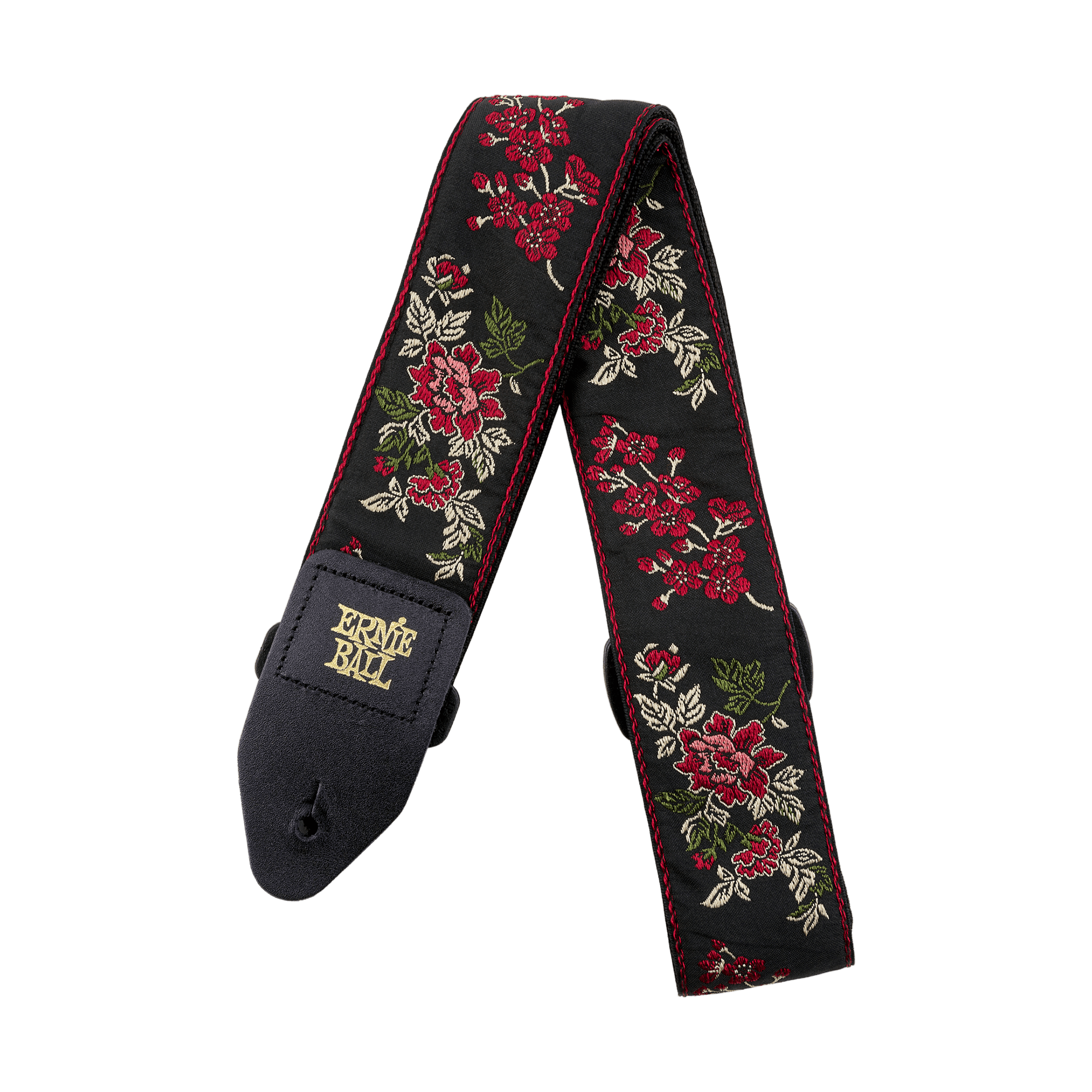 ERNIE BALL Sangle Jacquard Red Rose ERNIE BALL Sangle Jacquard Red Rose