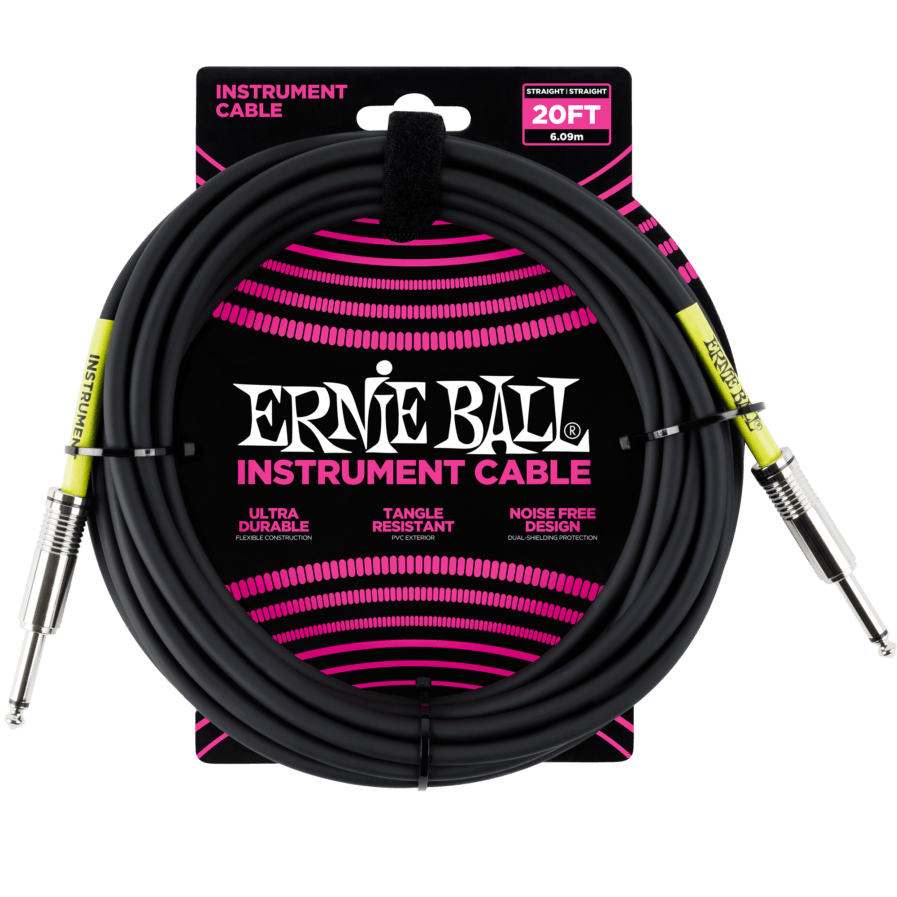 ERNIE BALL Cable Instrument Classic Jack Jack 6 09 M Noir