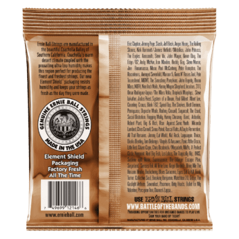 ERNIE BALL Cordes Acoustiques Earthwood Phosphor Bronze Jeu Medium Light 12 54