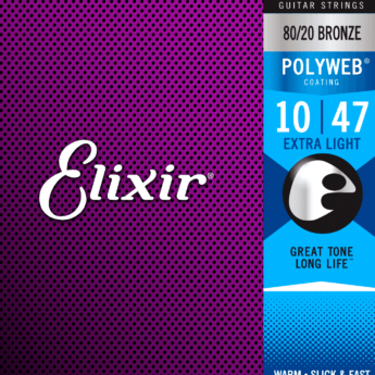 ELIXIR Cordes Acoustiques Polyweb Bronze 80 20 Jeu Extra Light 10 47