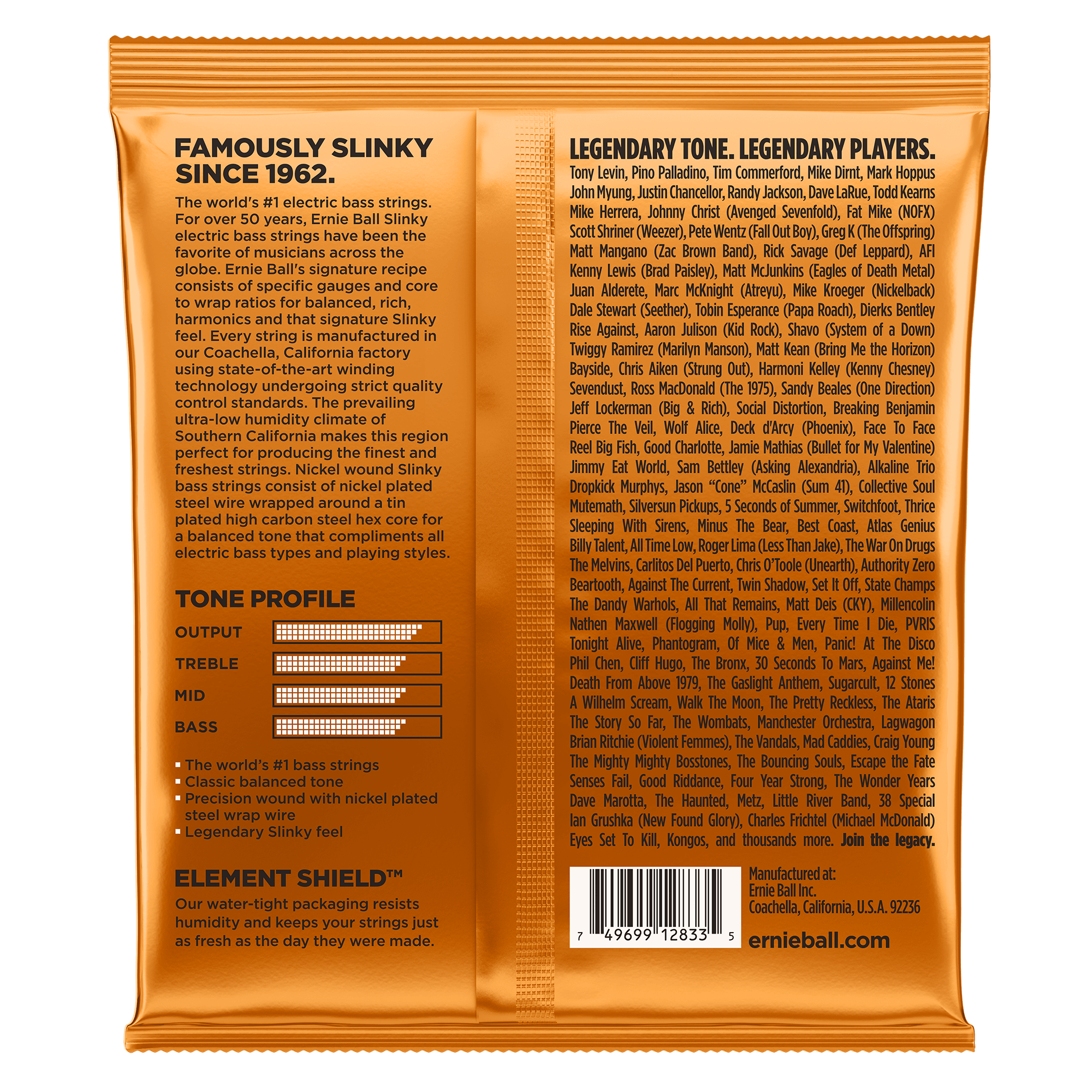 ERNIE BALL Cordes Basses Slinky Nickel Wound Jeu Hybrid Slinky 45 105 - P02833 (1) ERNIE BALL Cordes Basses Slinky Nickel Wound Jeu Hybrid Slinky 45 105
