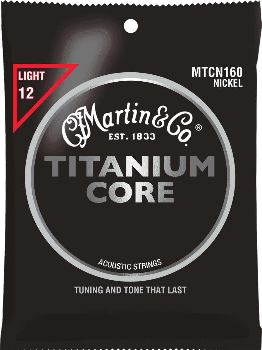 MARTIN Cordes Acoustiques Titanium Core Jeu Light 12 55 - CMA-MTCN160-B MARTIN Cordes Acoustiques Titanium Core Jeu Light 12 55