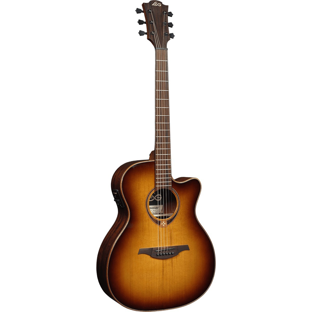 LAG Tramontane 118 Auditorium Cutaway Electro Brown Shadow
