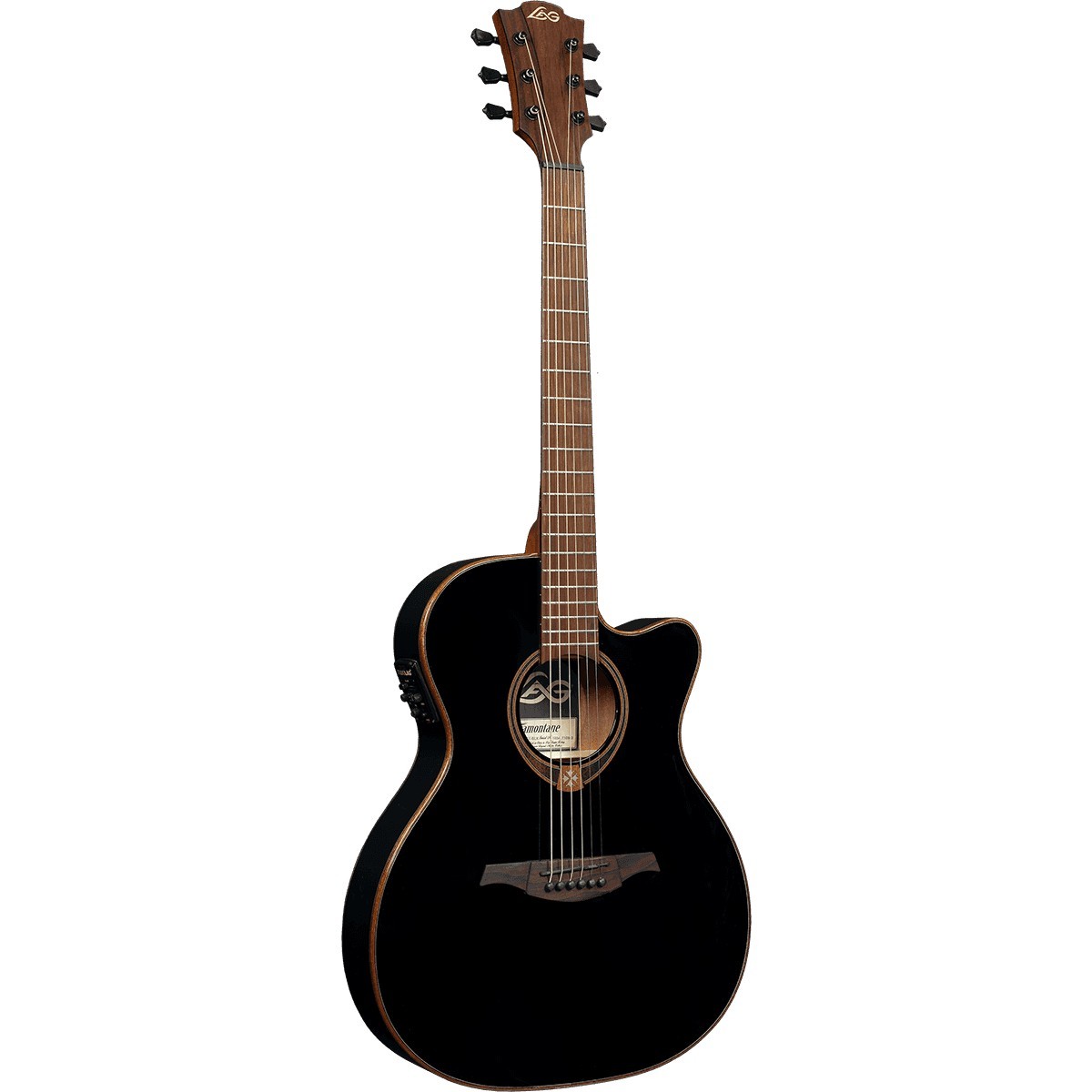 LAG Tramontane 118 Auditorium Slim Cutaway Electro Black
