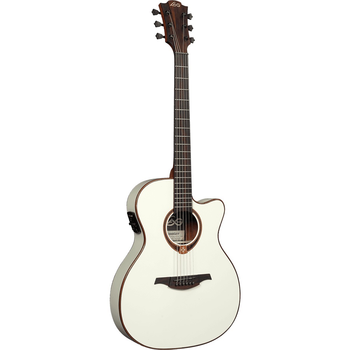 LAG Tramontane 118 Auditorium Slim Cutaway Electro Ivory
