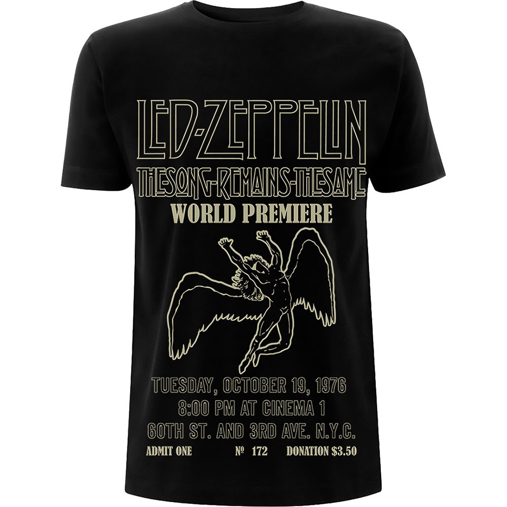 LED ZEPPELIN Tsrts World Premier