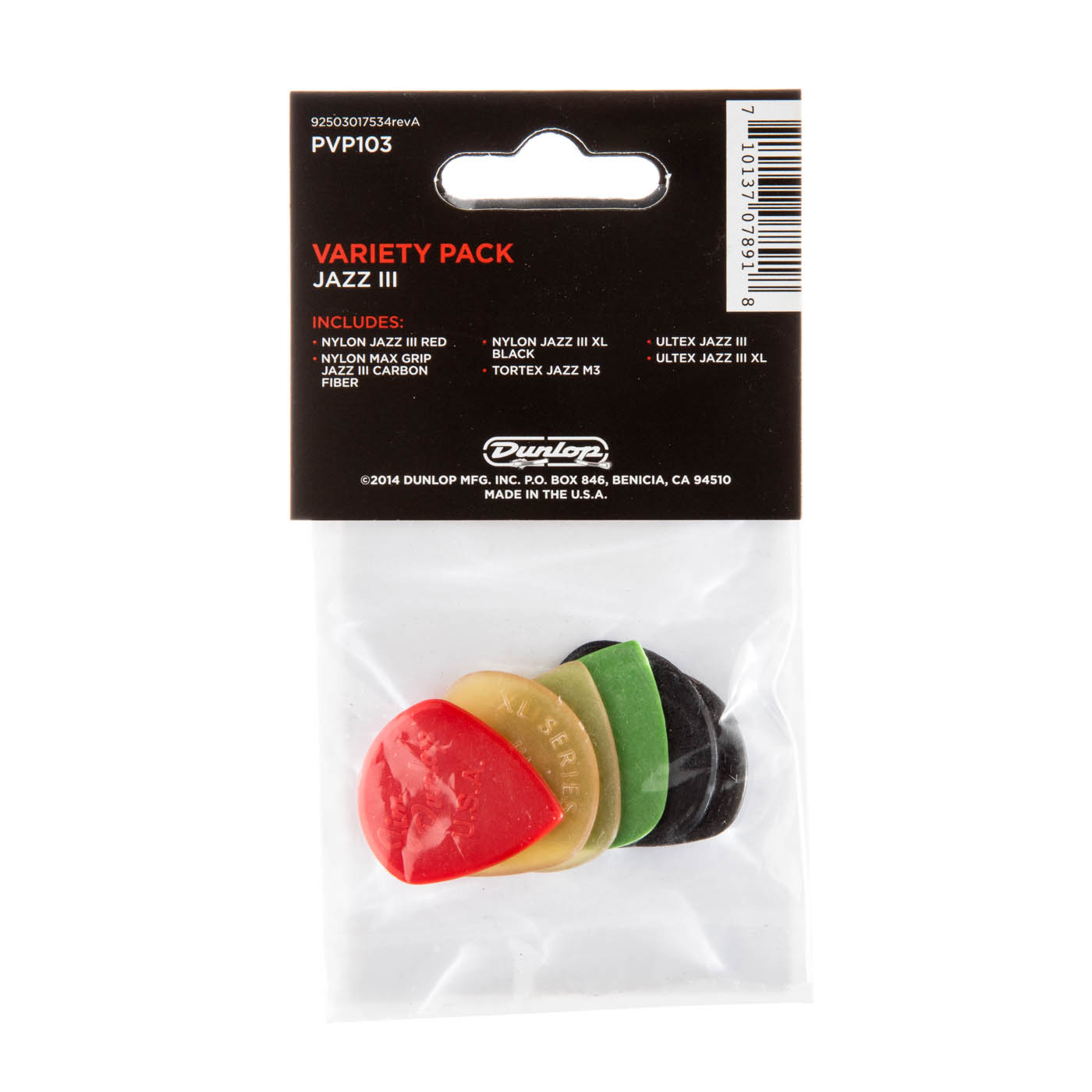 DUNLOP Médiators Jazz III Variety Pack