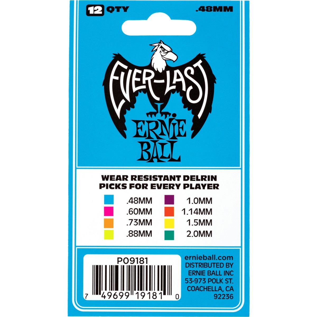 ERNIE BALL Médiators Everlast ERNIE BALL Médiators Everlast