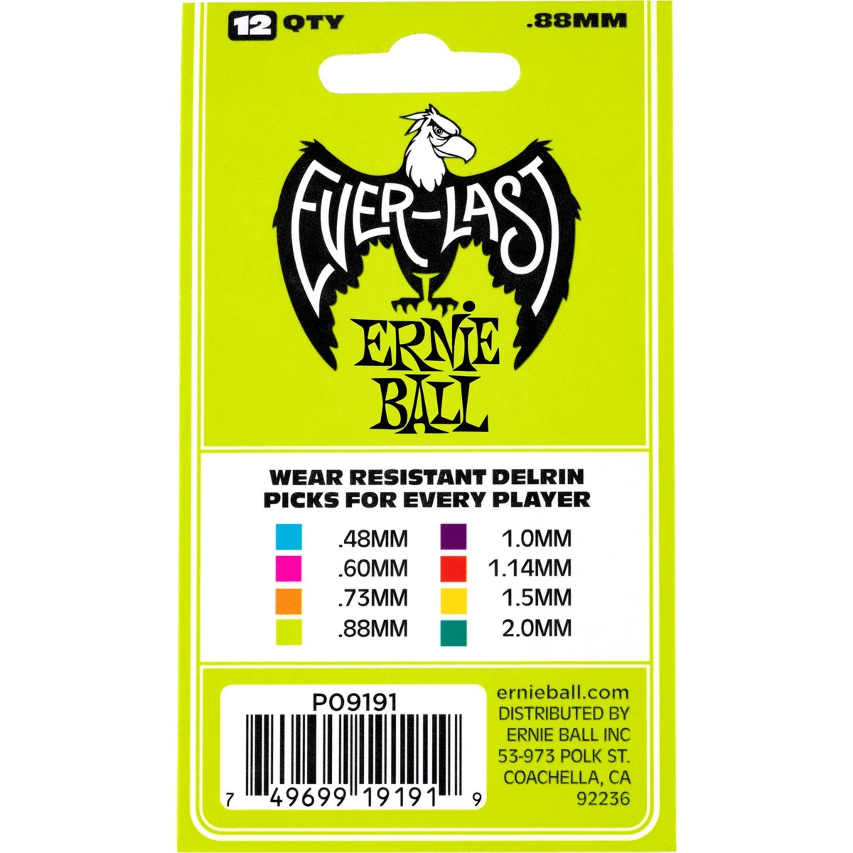 ERNIE BALL Médiators Everlast ERNIE BALL Médiators Everlast