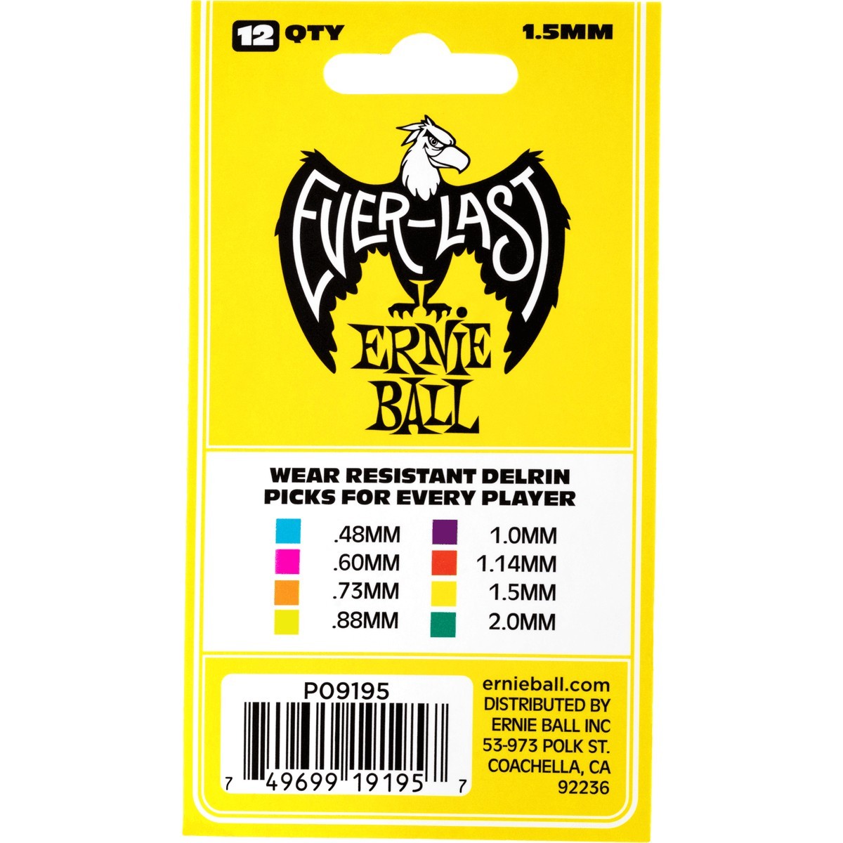 ERNIE BALL Médiators Everlast ERNIE BALL Médiators Everlast