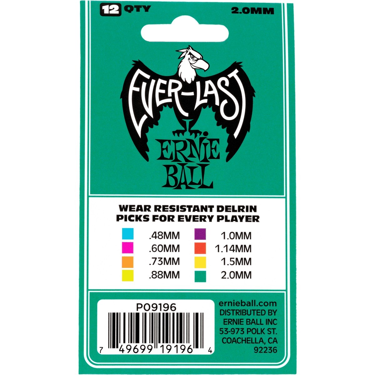 ERNIE BALL Médiators Everlast ERNIE BALL Médiators Everlast