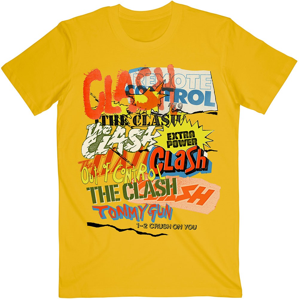 THE CLASH Singles Collage Text