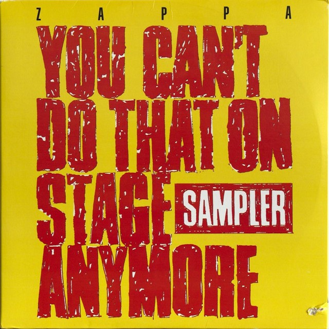 FRANK ZAPPA You Cant Do That On Stage Anymore Sampler