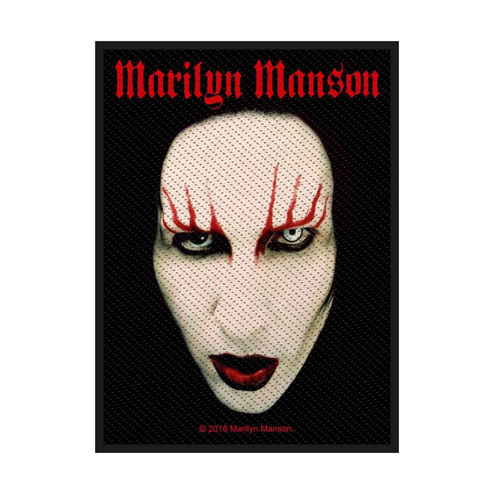 Patch Tissé Marilyn Manson - écusson Sous Licence Officielle à Coudre