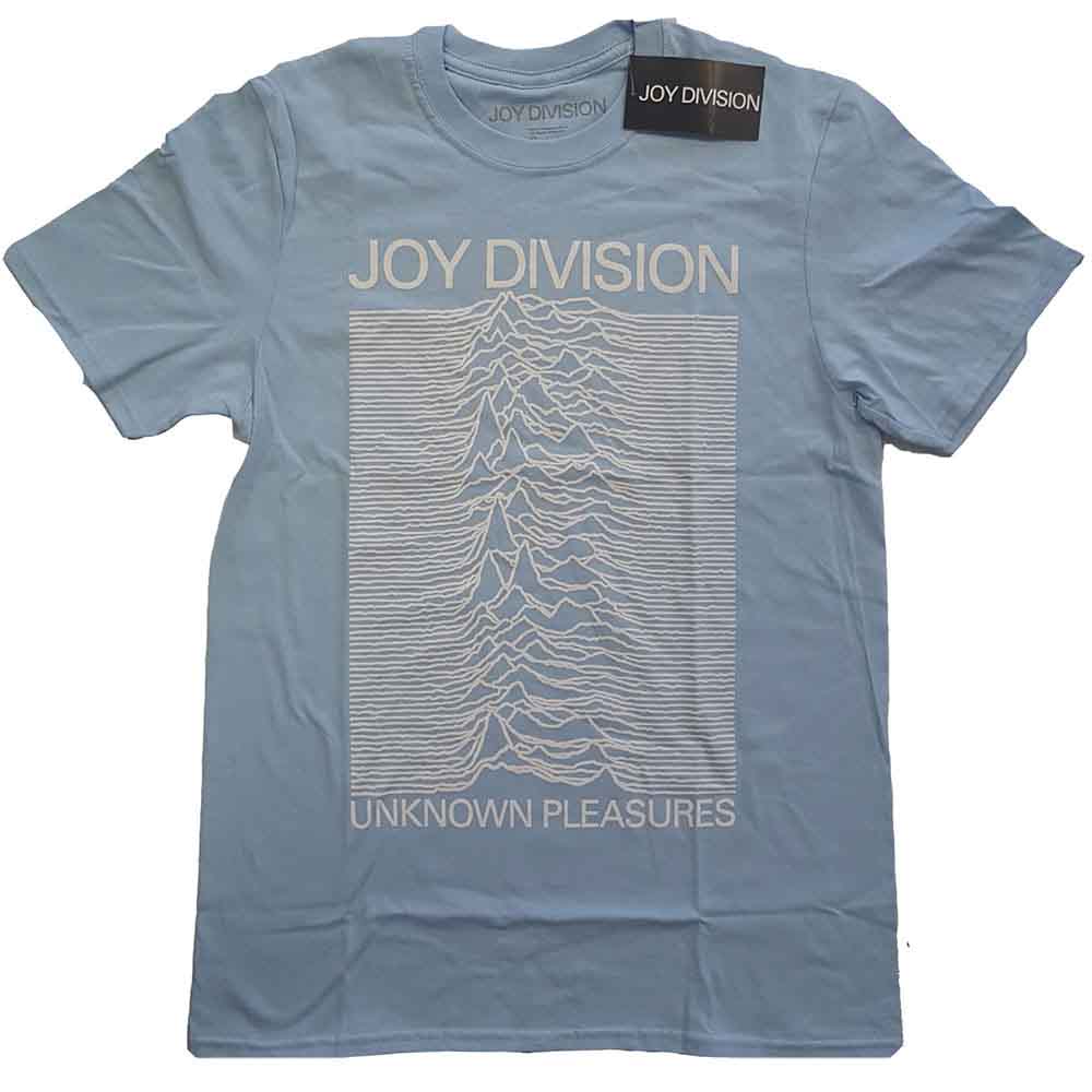 JOY DIVISION Unknown Pleasures White On Blue