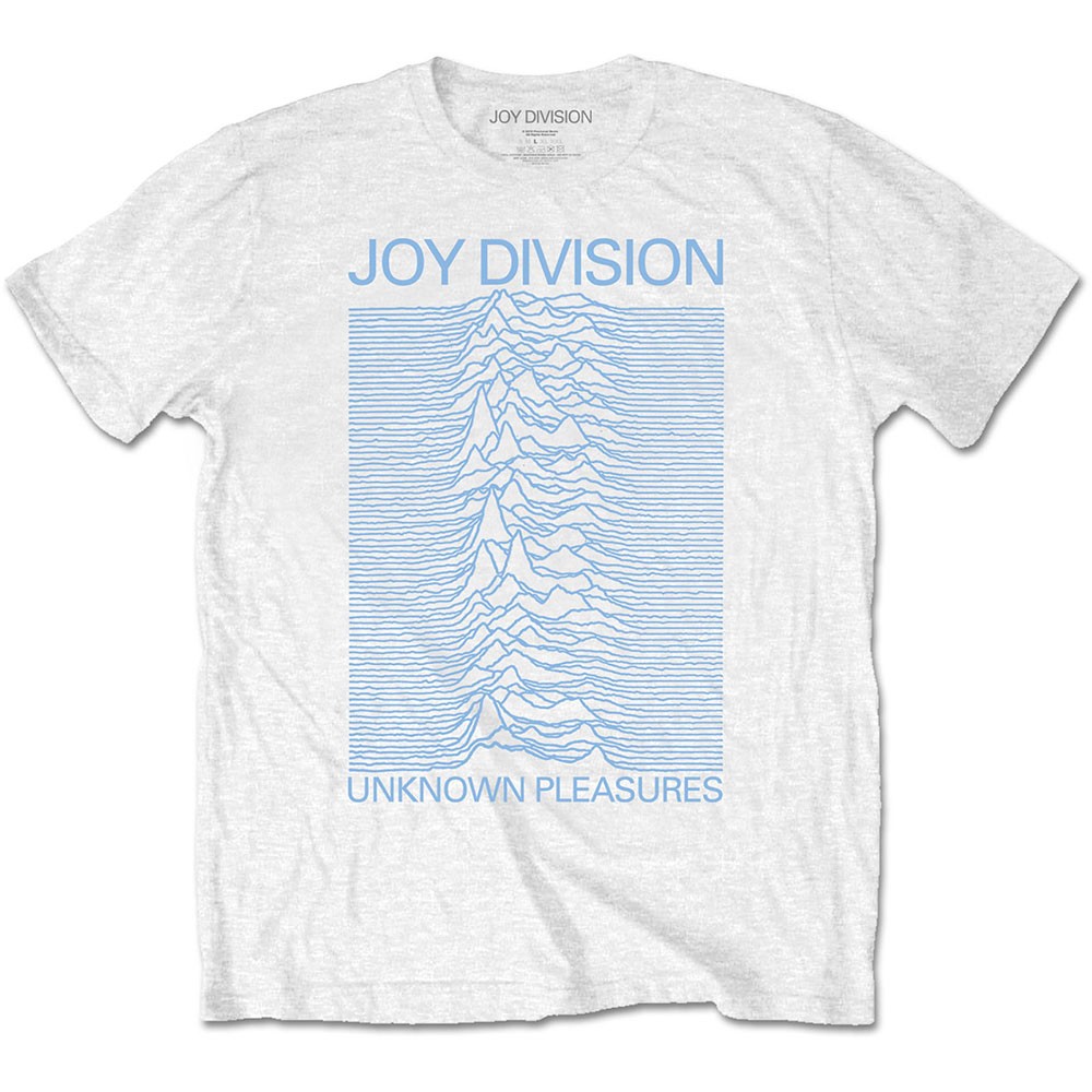 JOY DIVISION Unknown Pleasures Blue On White