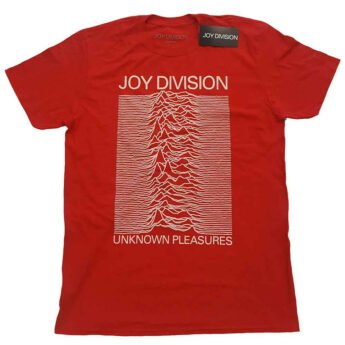 JOY DIVISION Unknown Pleasures White On Red