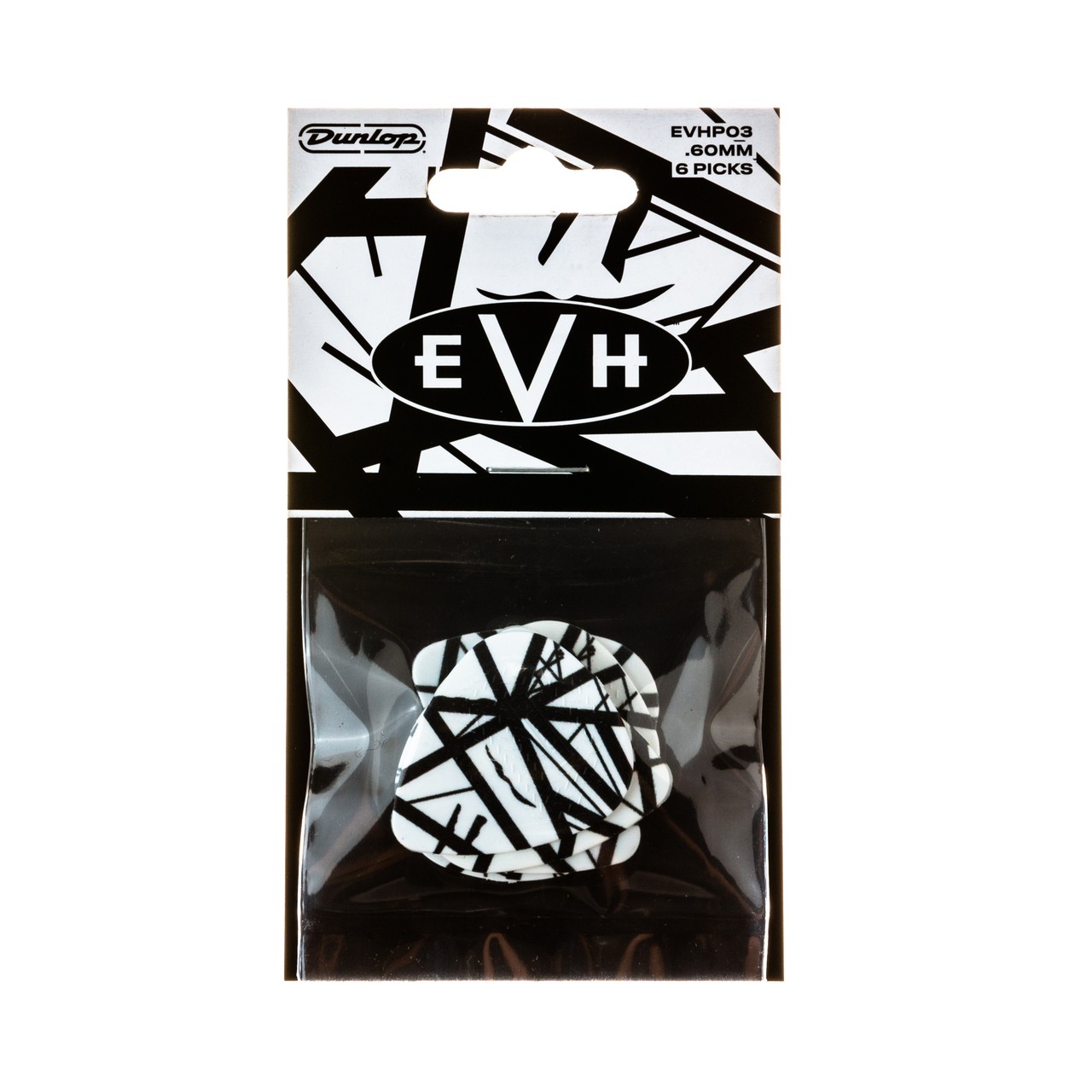 DUNLOP Médiators EVH White With Black Stripes