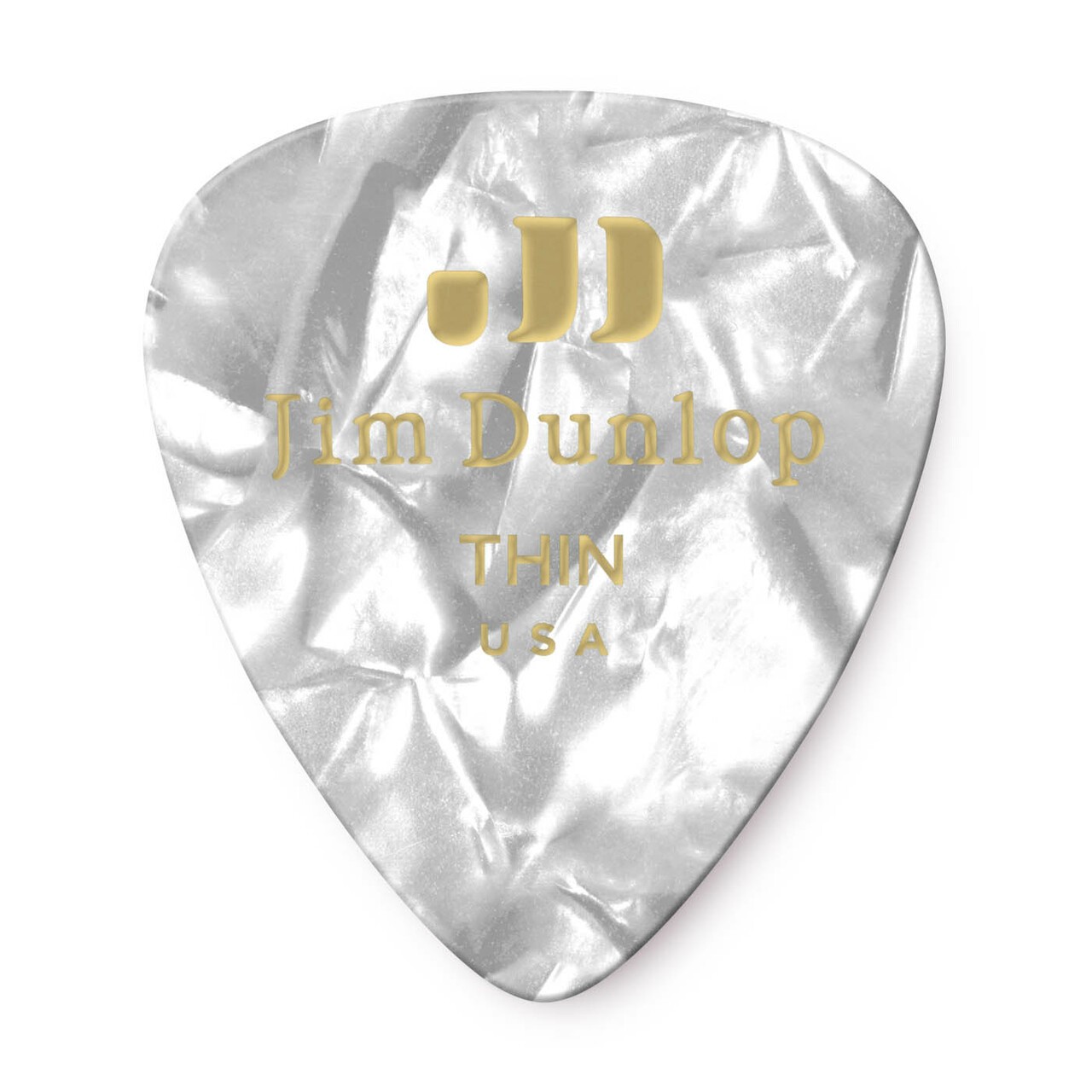 DUNLOP Médiators Celluloid White Pearloid