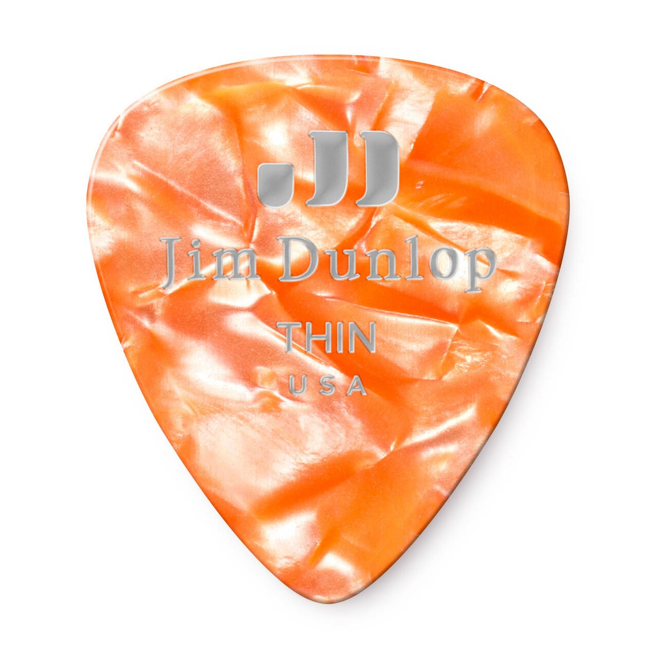 DUNLOP Médiators Celluloid Orange Pearloid
