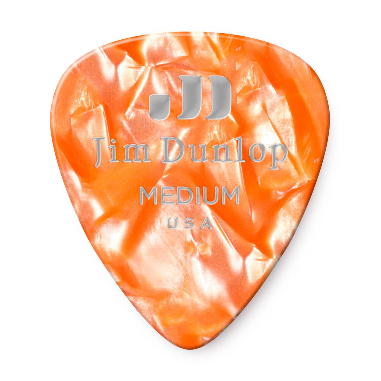 DUNLOP Médiators Celluloid Orange Pearloid