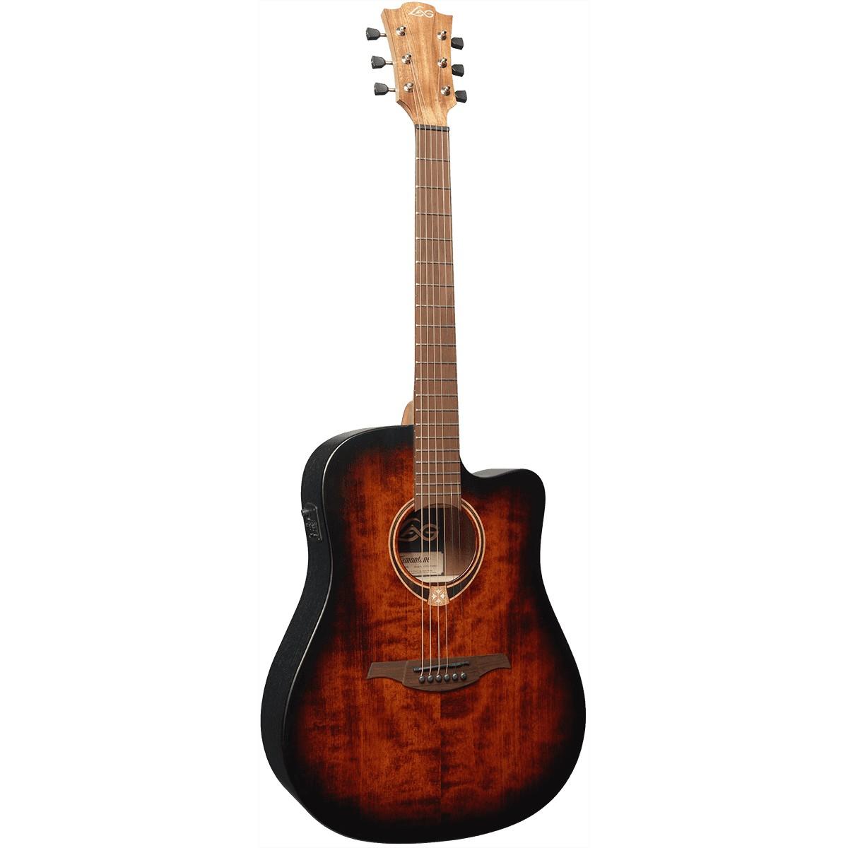 LAG Tramontane 70 Dreadnought Cutaway Electro Black And Brown LAG Tramontane 70 Dreadnought Cutaway Electro Black And Brown