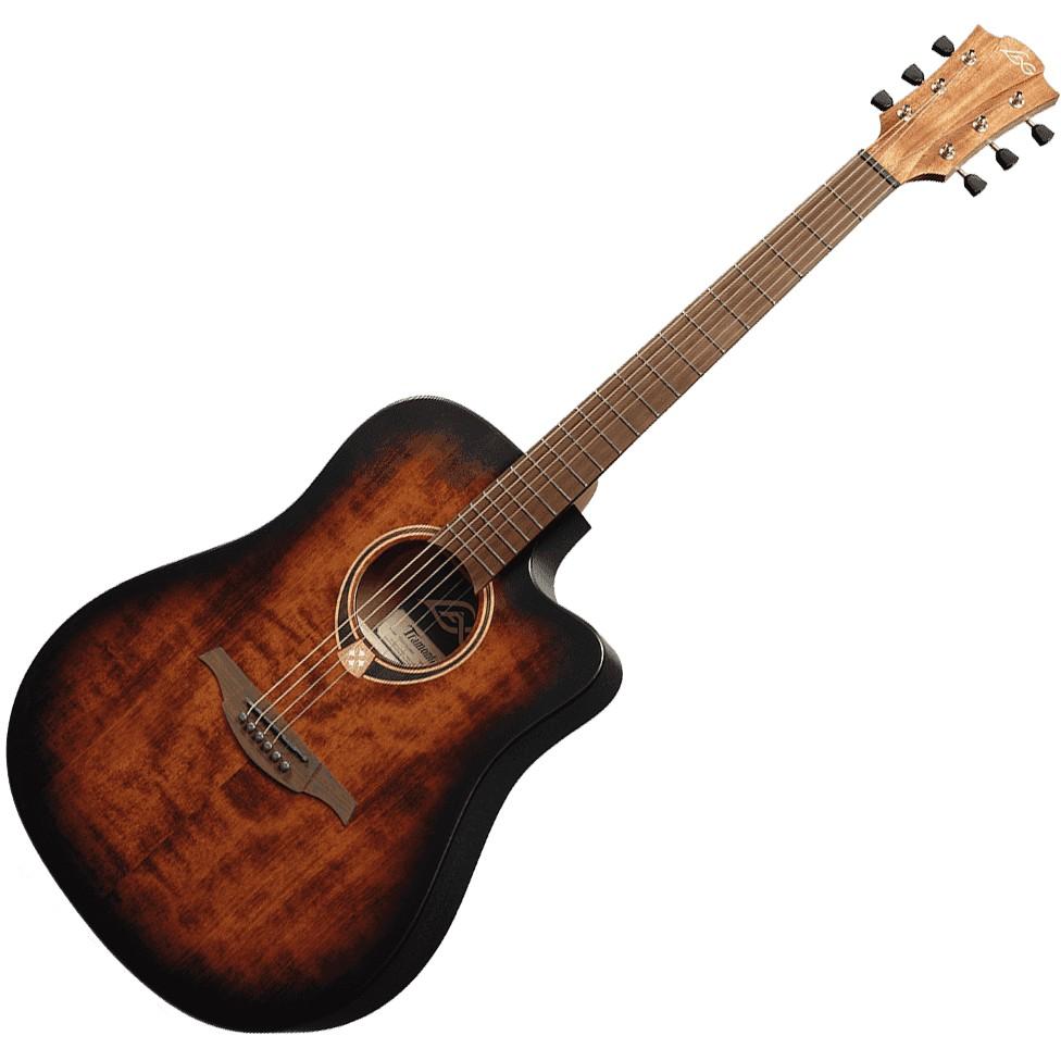 LAG Tramontane 70 Dreadnought Cutaway Electro Black And Brown