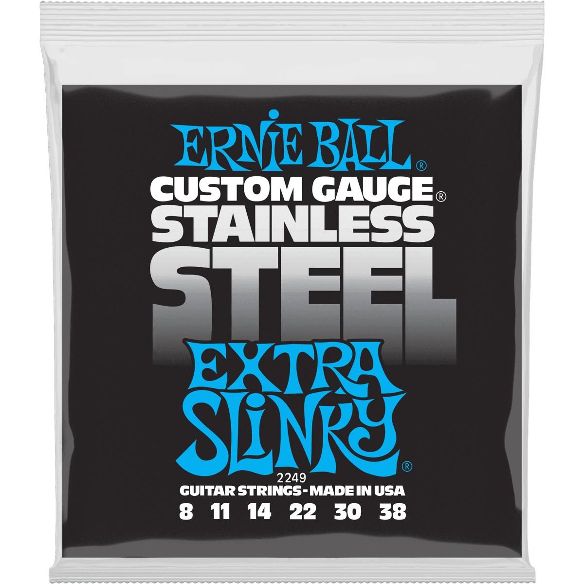 ERNIE BALL Cordes Electriques Slinky Stainless Steel Wound Extra Slinky