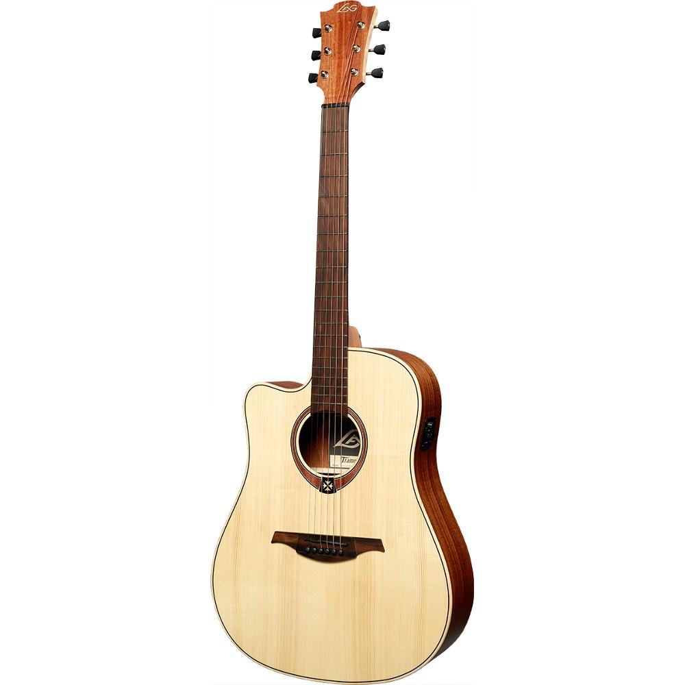 LAG Tramontane 70 Dreadnought Cutaway Electro Lefty Natural