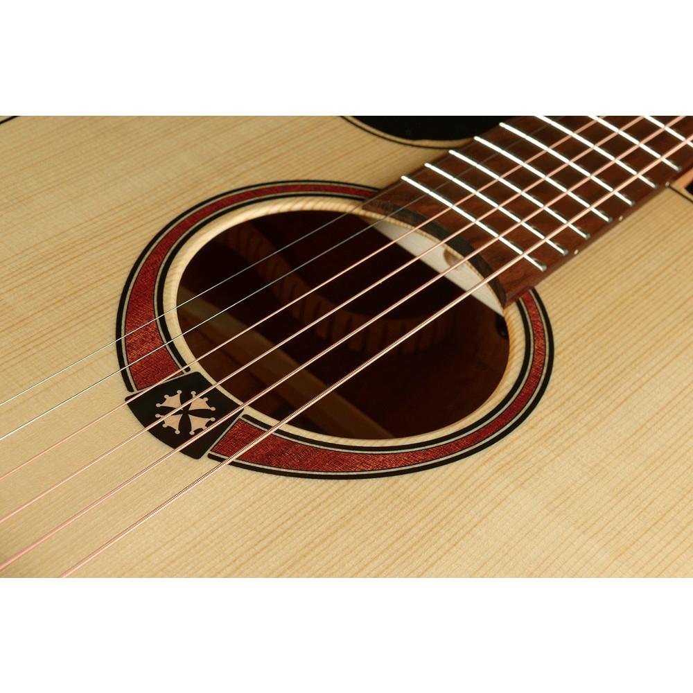 LAG Tramontane 70 Dreadnought Cutaway Electro Lefty Natural rosette LAG Tramontane 70 Dreadnought Cutaway Electro Lefty Natural