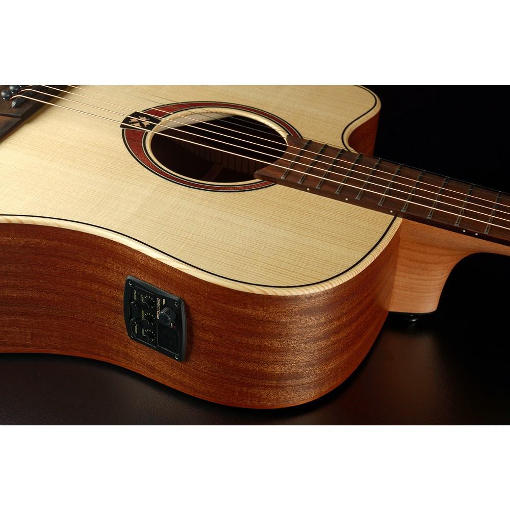 LAG Tramontane 70 Dreadnought Cutaway Electro Lefty Natural se LAG Tramontane 70 Dreadnought Cutaway Electro Lefty Natural