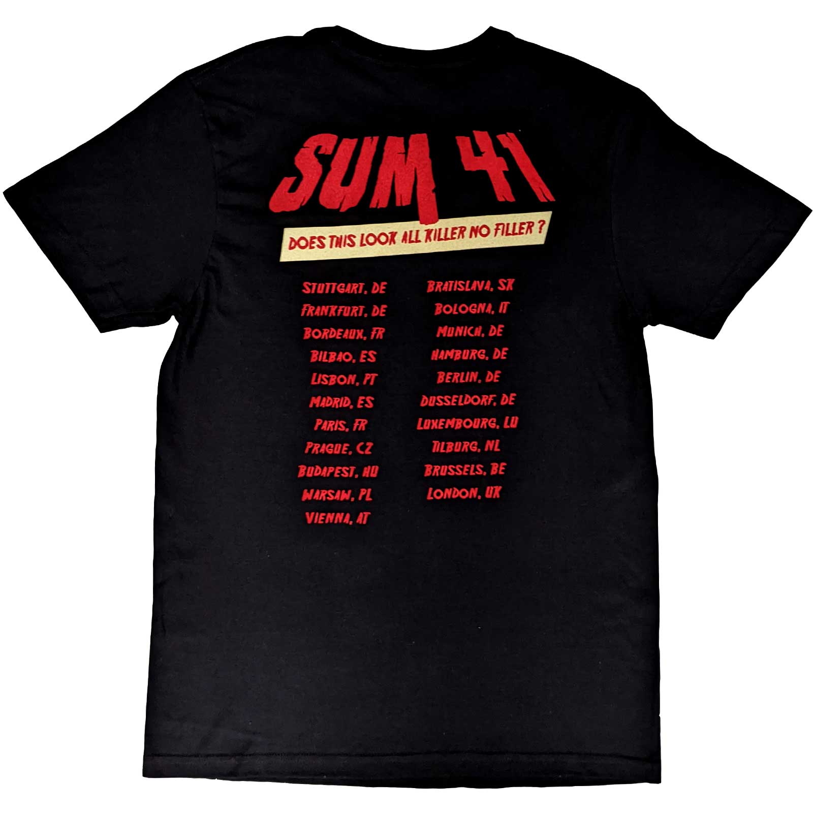 T-shirt SUM 41 European Tour 2022