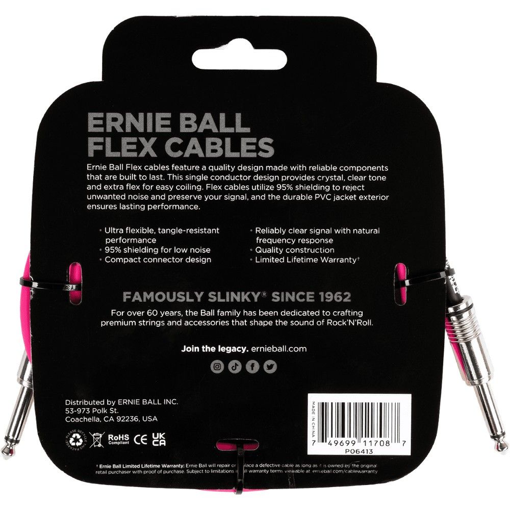 ERNIE BALL Cable Instrument Flex Droit Droit