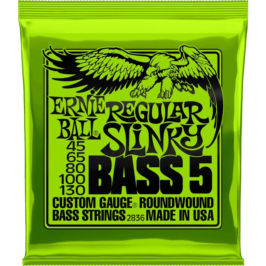 ERNIE BALL Cordes Basses Slinky Nickel Wound Jeu 5 Cordes Regular Slinky