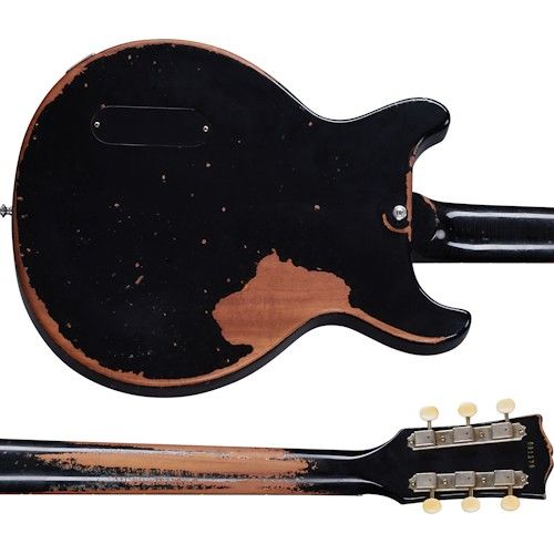 GIBSON CUSTOM MURPHY LAB 1960 Les Paul Junior Double Cut Ebony Ultra Heavy Aged hs back GIBSON CUSTOM MURPHY LAB 1960 Les Paul Junior Double Cut Ebony Ultra Heavy Aged