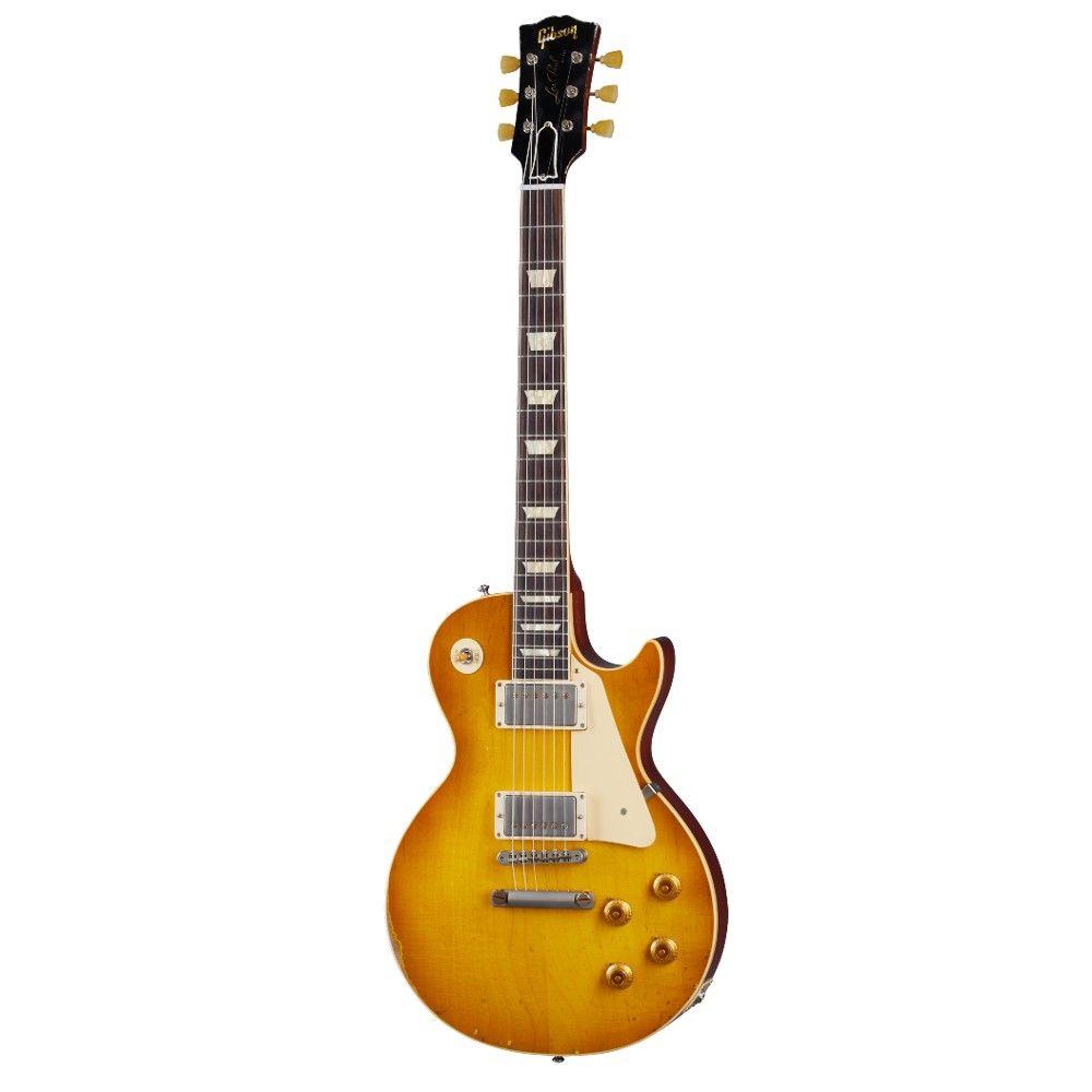 GIBSON CUSTOM MURPHY LAB 1958 Les Paul Standard Lemon Burst Heavy Aged front GIBSON CUSTOM MURPHY LAB 1958 Les Paul Standard Lemon Burst Heavy Aged