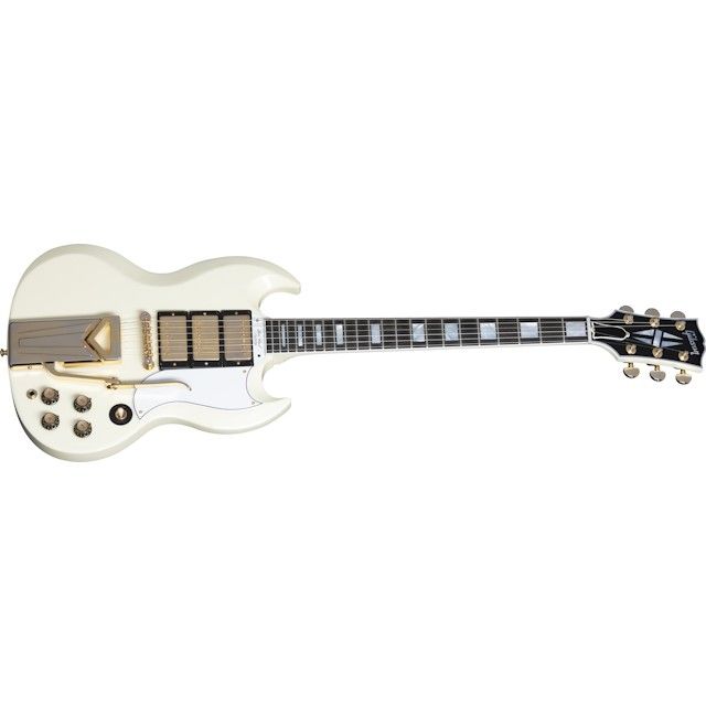 GIBSON CUSTOM 60th Anniversary 1961 Les Paul SG Custom With Sideways Vibrola front 2 GIBSON CUSTOM 60th Anniversary 1961 Les Paul SG Custom With Sideways Vibrola
