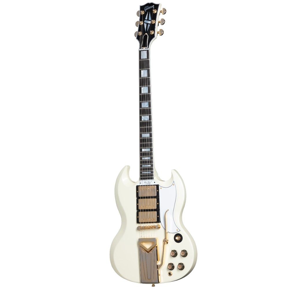 GIBSON CUSTOM 60th Anniversary 1961 Les Paul SG Custom With Sideways Vibrola front GIBSON CUSTOM 60th Anniversary 1961 Les Paul SG Custom With Sideways Vibrola