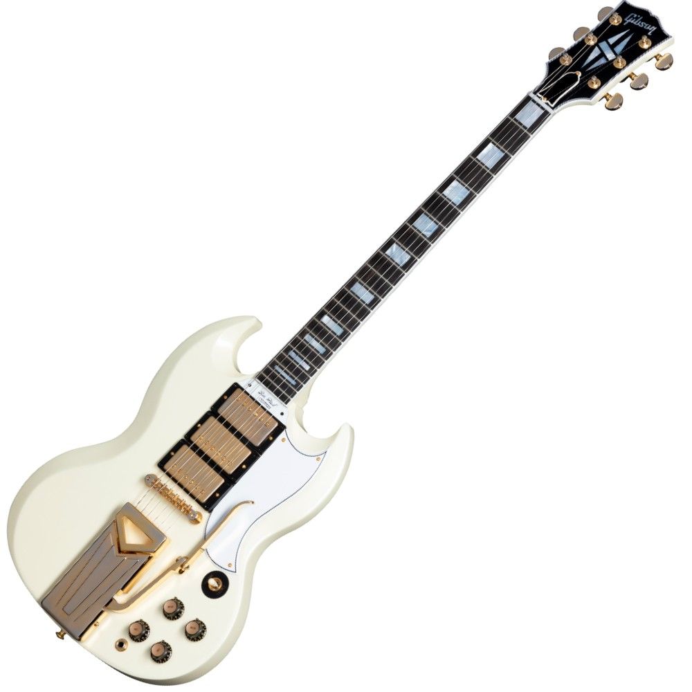 GIBSON CUSTOM 60th Anniversary 1961 Les Paul SG Custom With Sideways Vibrola lean GIBSON CUSTOM 60th Anniversary 1961 Les Paul SG Custom With Sideways Vibrola